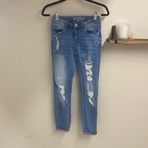 Resfeber LA Collection Distressed Ripped Skinny Boyfriend Jeans Size 2